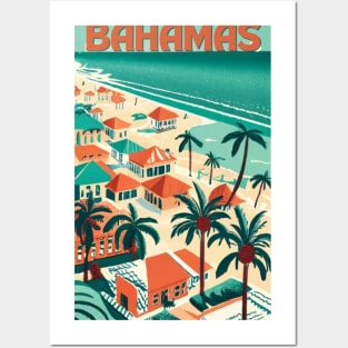 A Vintage Travel Art of the Bahamas Posters and Art